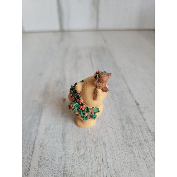 Hallmark Forever Friends Bear vintage ornament Xmas mistletoe - Picture 3 of 6